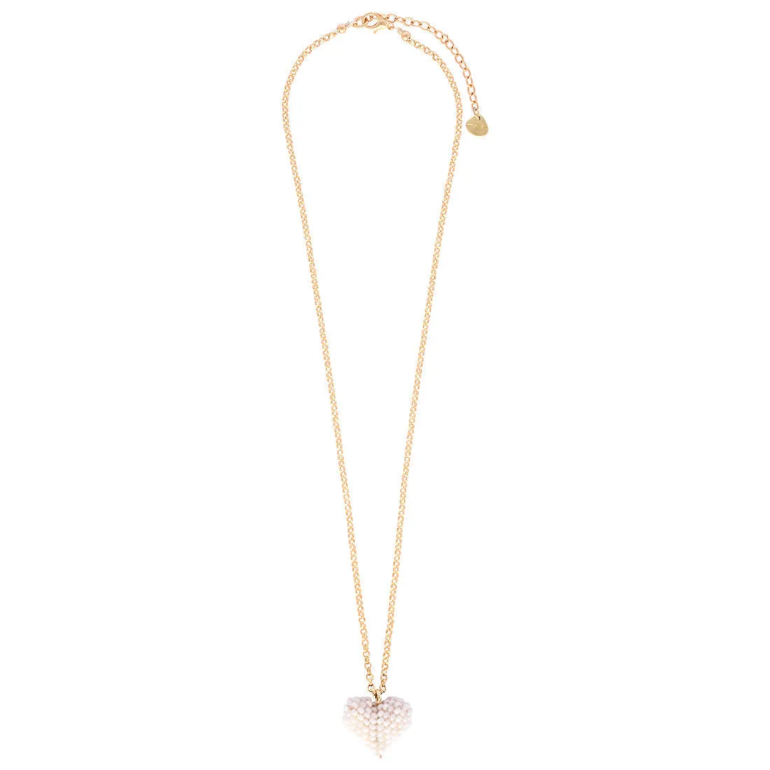 White Puffy Heart Necklace
