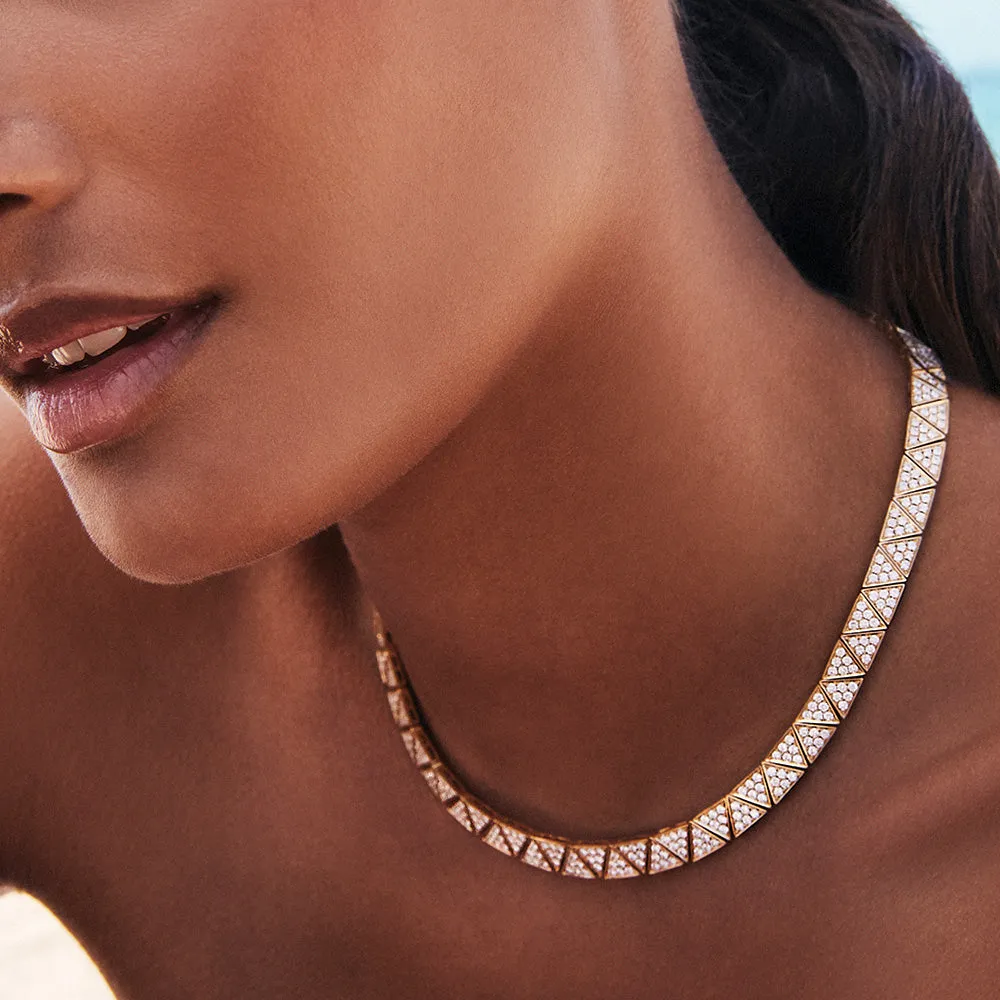 WIDE PAVE DIAMOND CLEO CHOKER Anita Ko