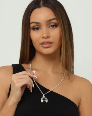 Wild For The Weekend All Hands Necklace Silver