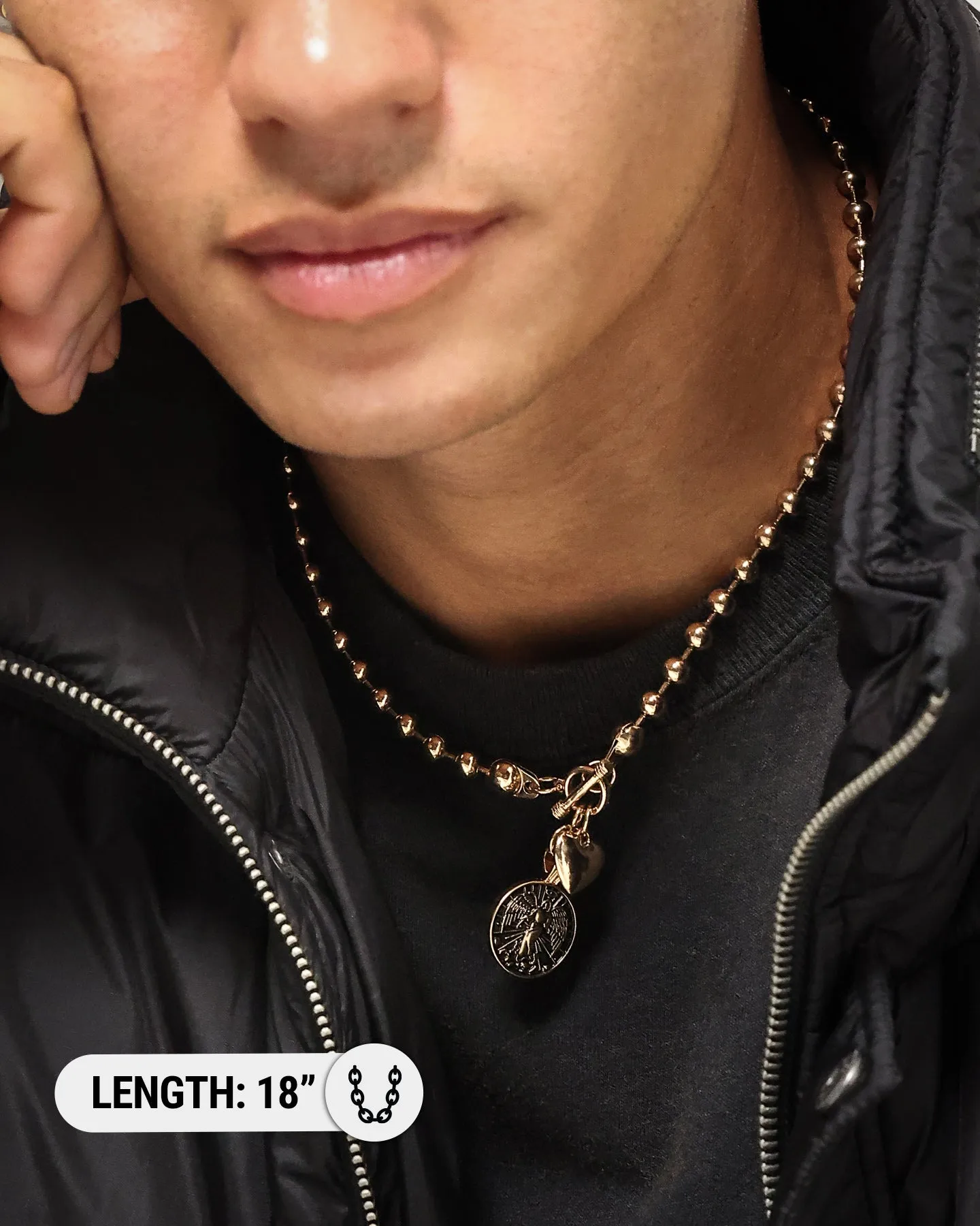 Wild For The Weekend Arkangel T-Bar Necklace Gold