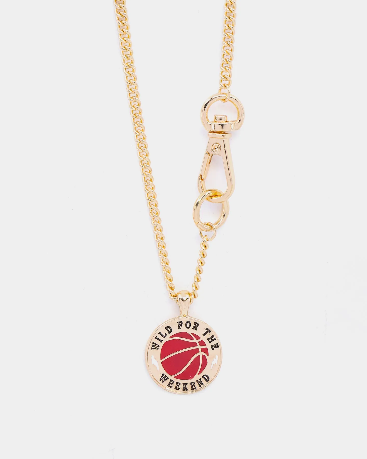 Wild For The Weekend Baller Basketball Necklace Gold