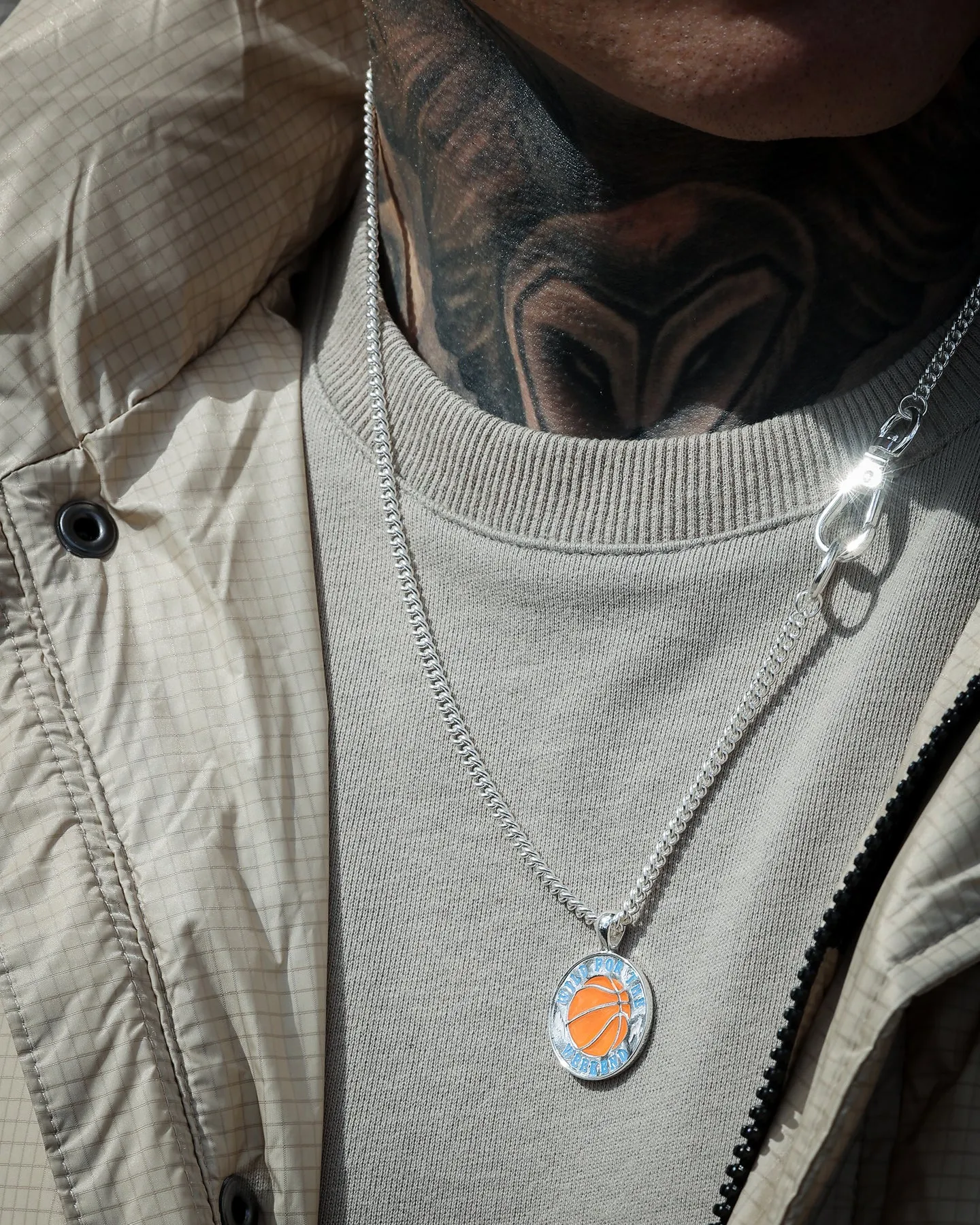 Wild For The Weekend Baller Basketball Necklace Silver