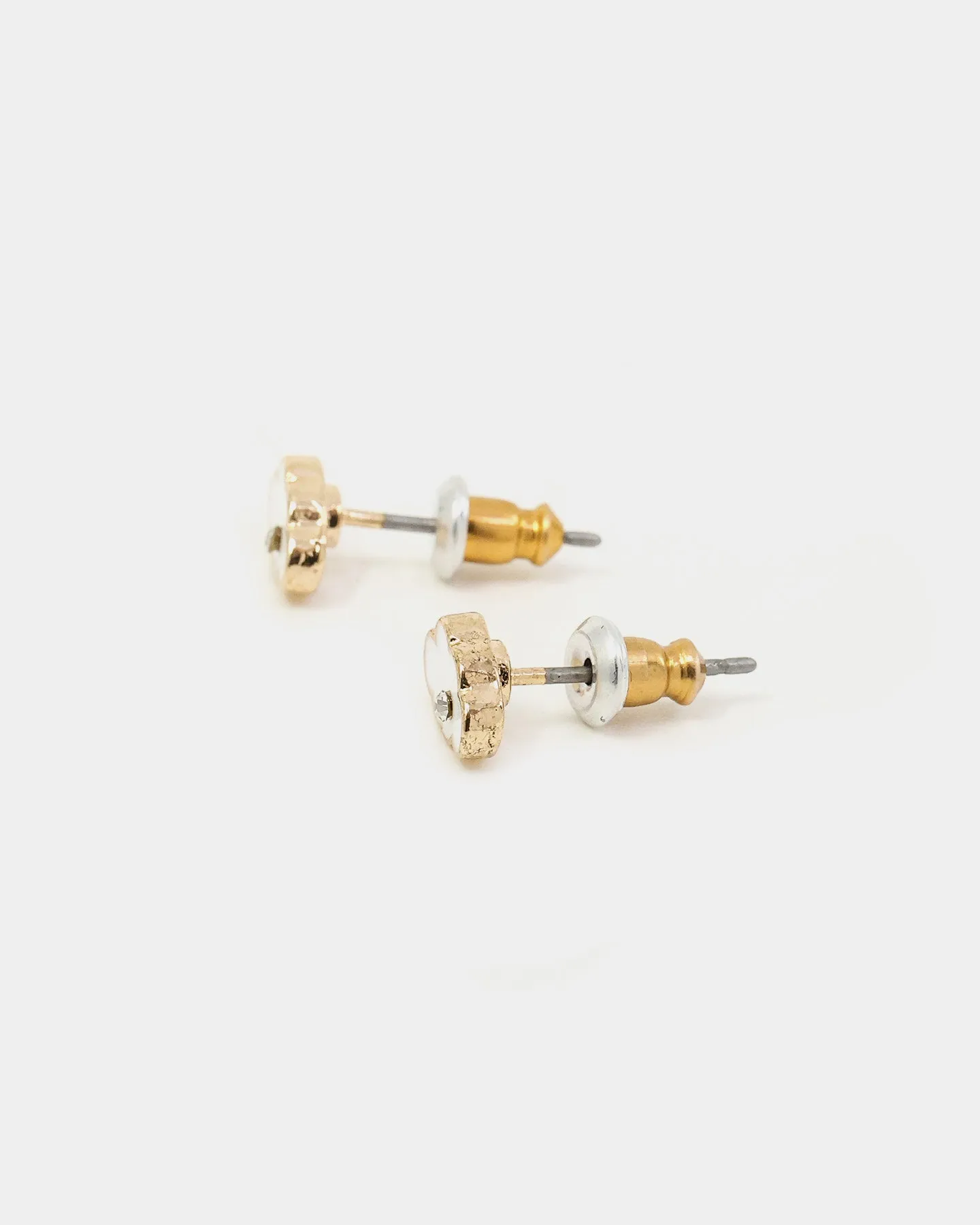 Wild For The Weekend Cloud Enamel Studs Gold