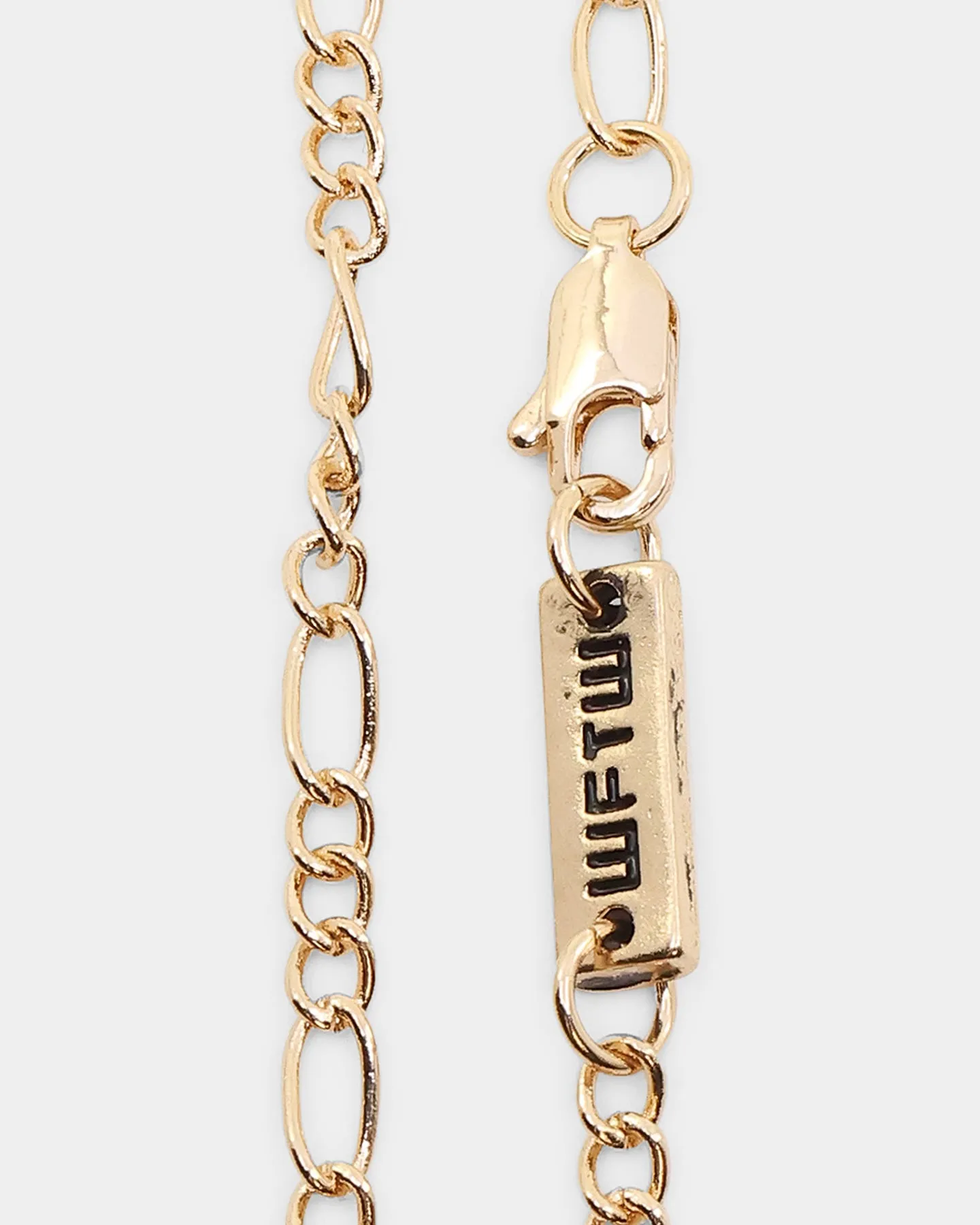 Wild For The Weekend Cloud Rectangle Pendant Necklace Gold