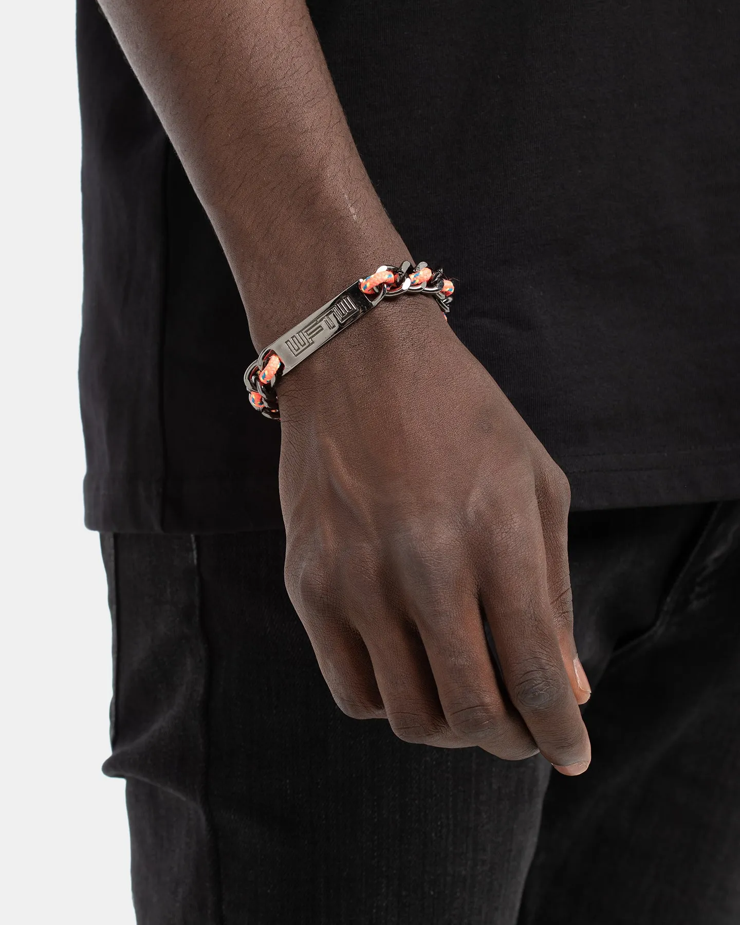 Wild For The Weekend Fantazia C&C ID Bracelet Gunmetal/Orange