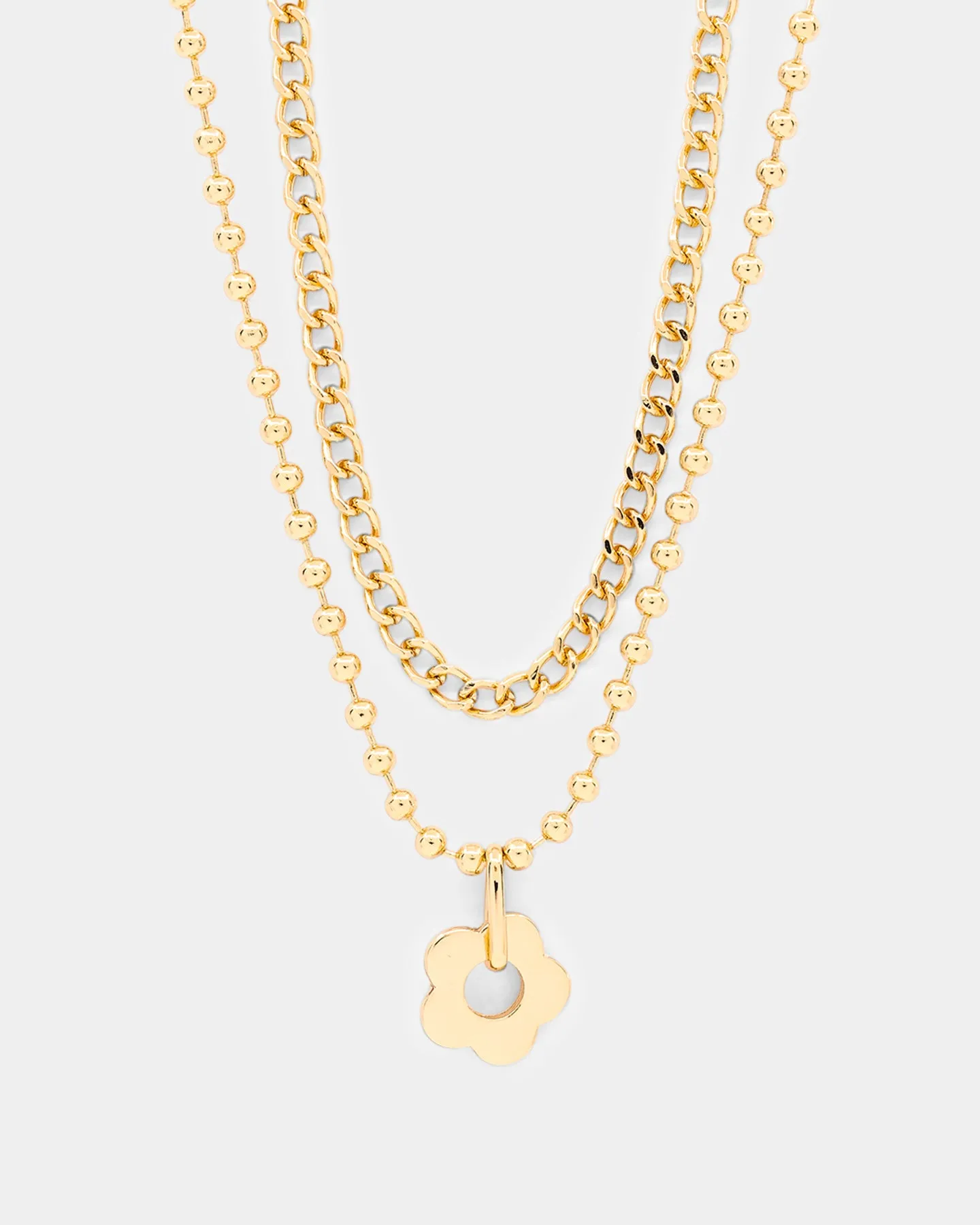 Wild For The Weekend Flower Necklace Gold