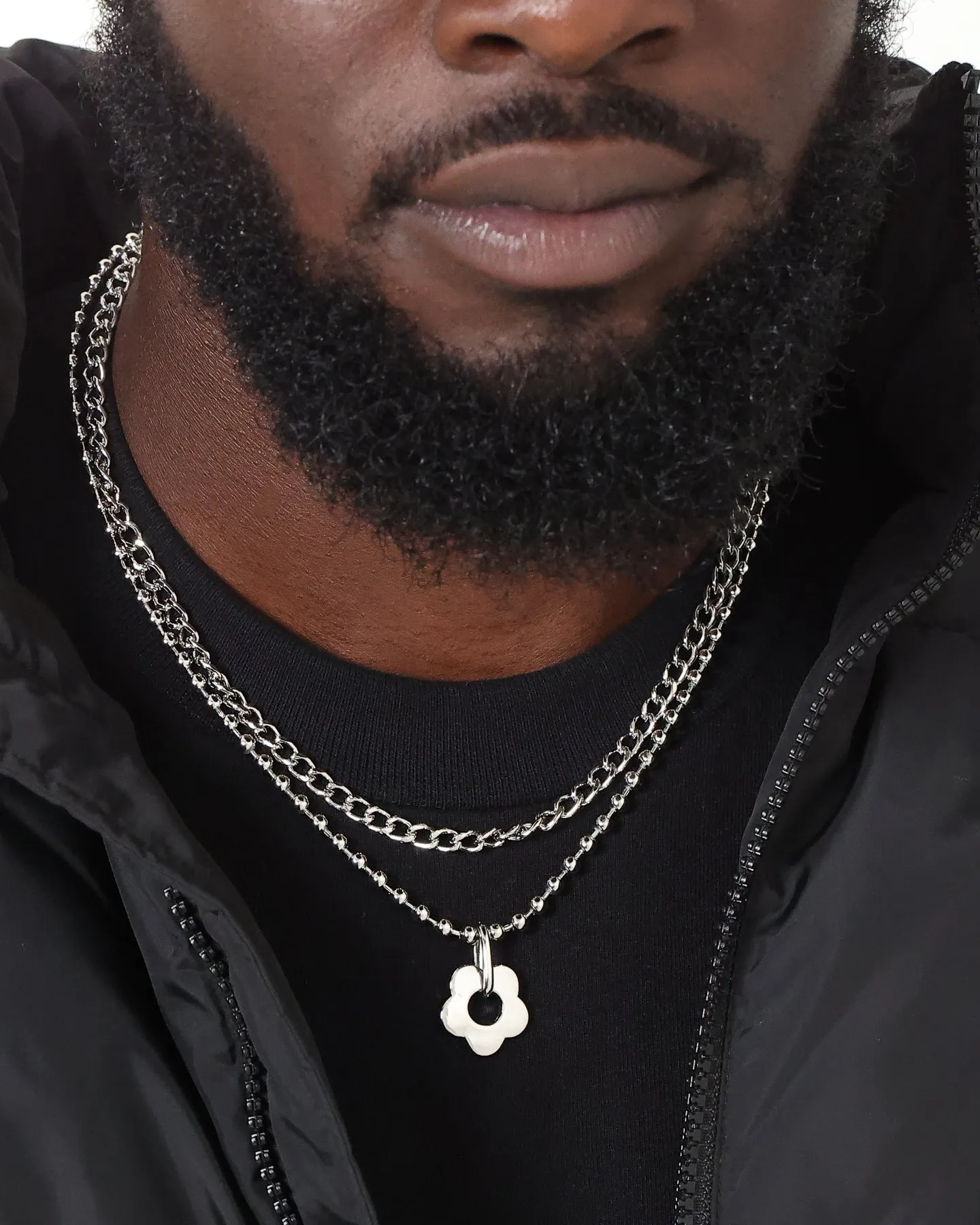 Wild For The Weekend Flower Necklace Silver