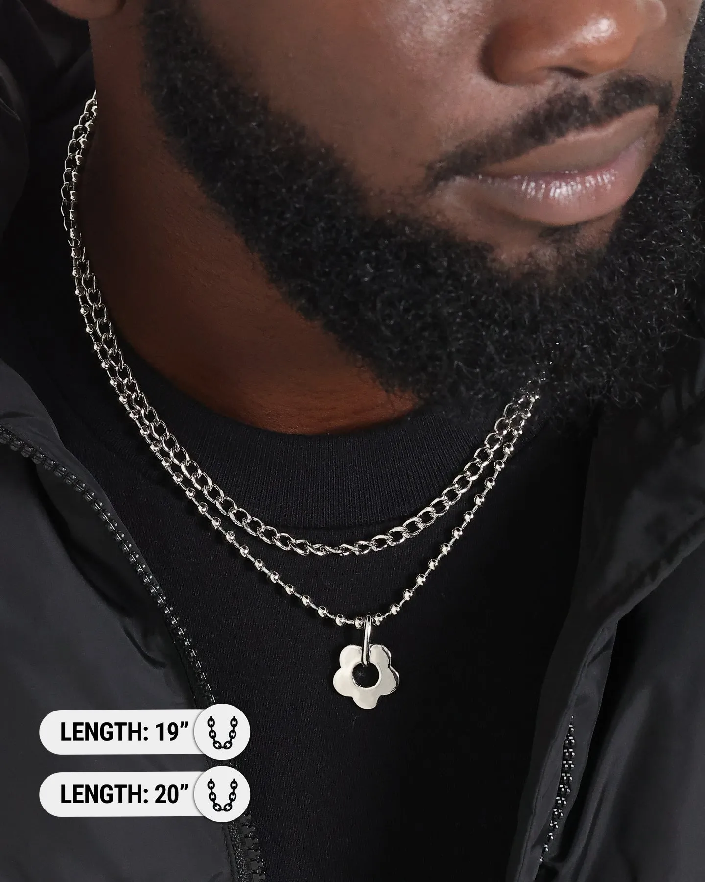 Wild For The Weekend Flower Necklace Silver