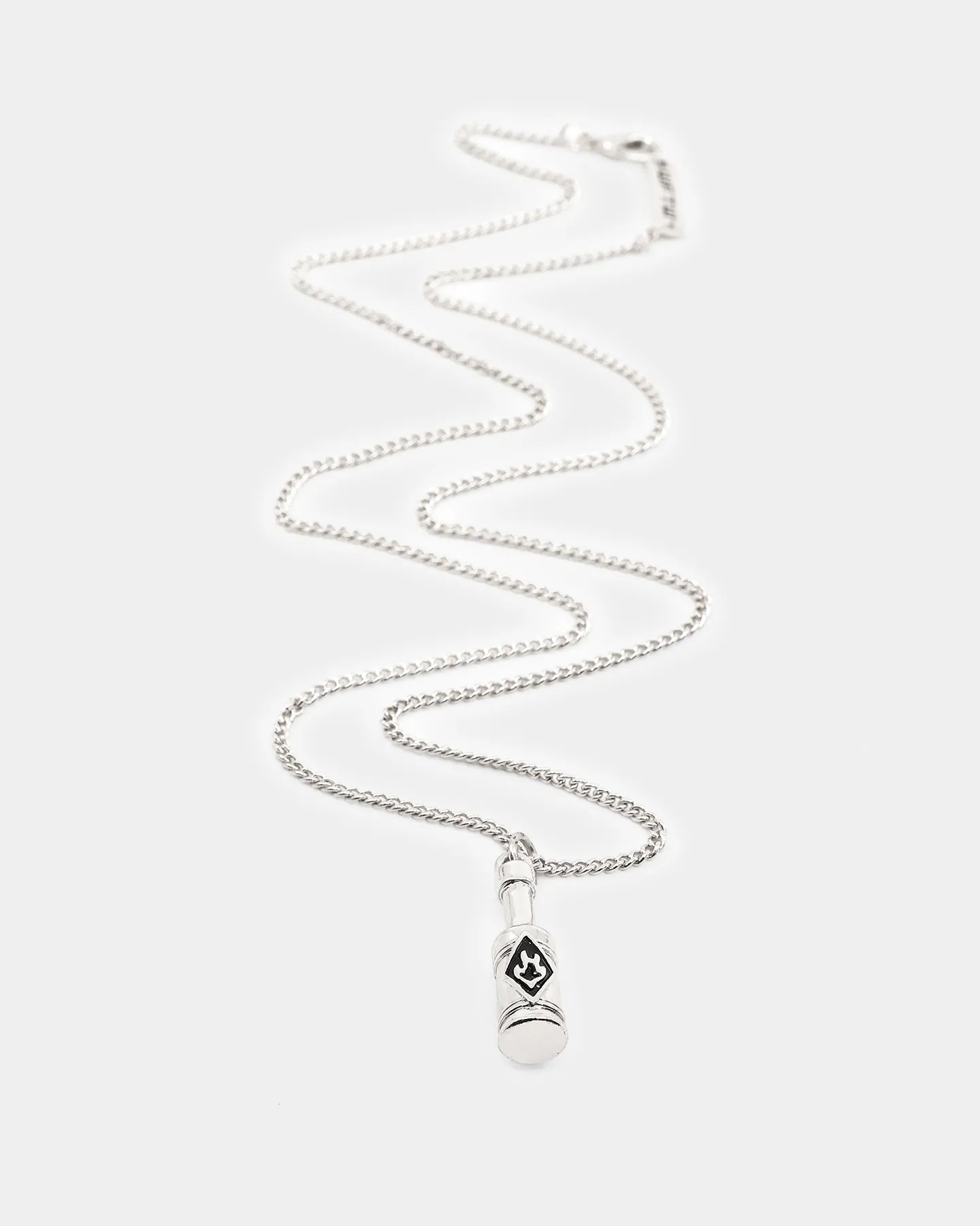 Wild For The Weekend Hot Sauce Necklace Silver