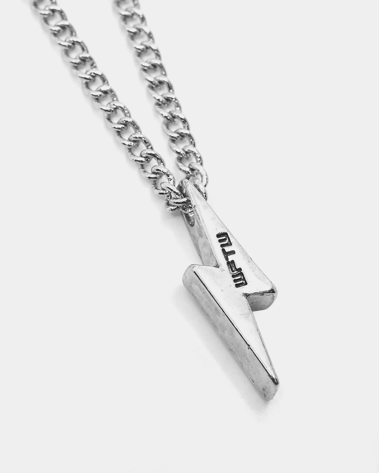 Wild For The Weekend Lightning Pendant Necklace Silver