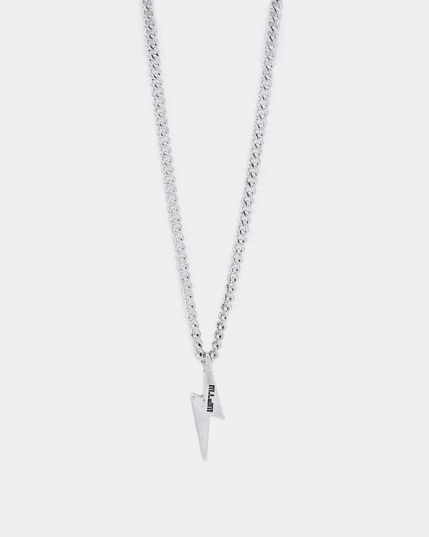 Wild For The Weekend Lightning Pendant Necklace Silver
