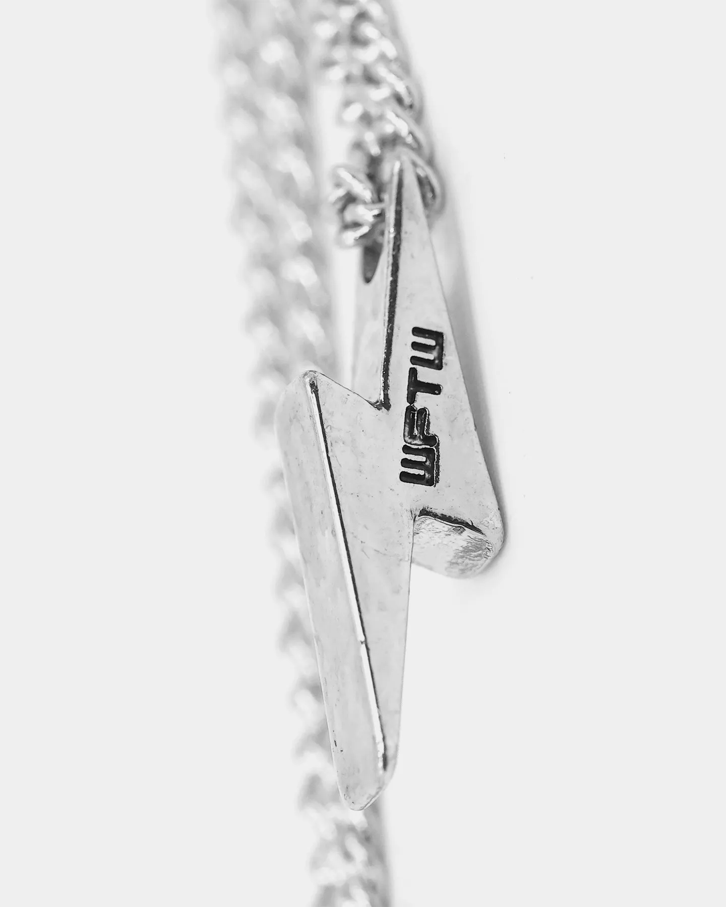 Wild For The Weekend Lightning Pendant Necklace Silver