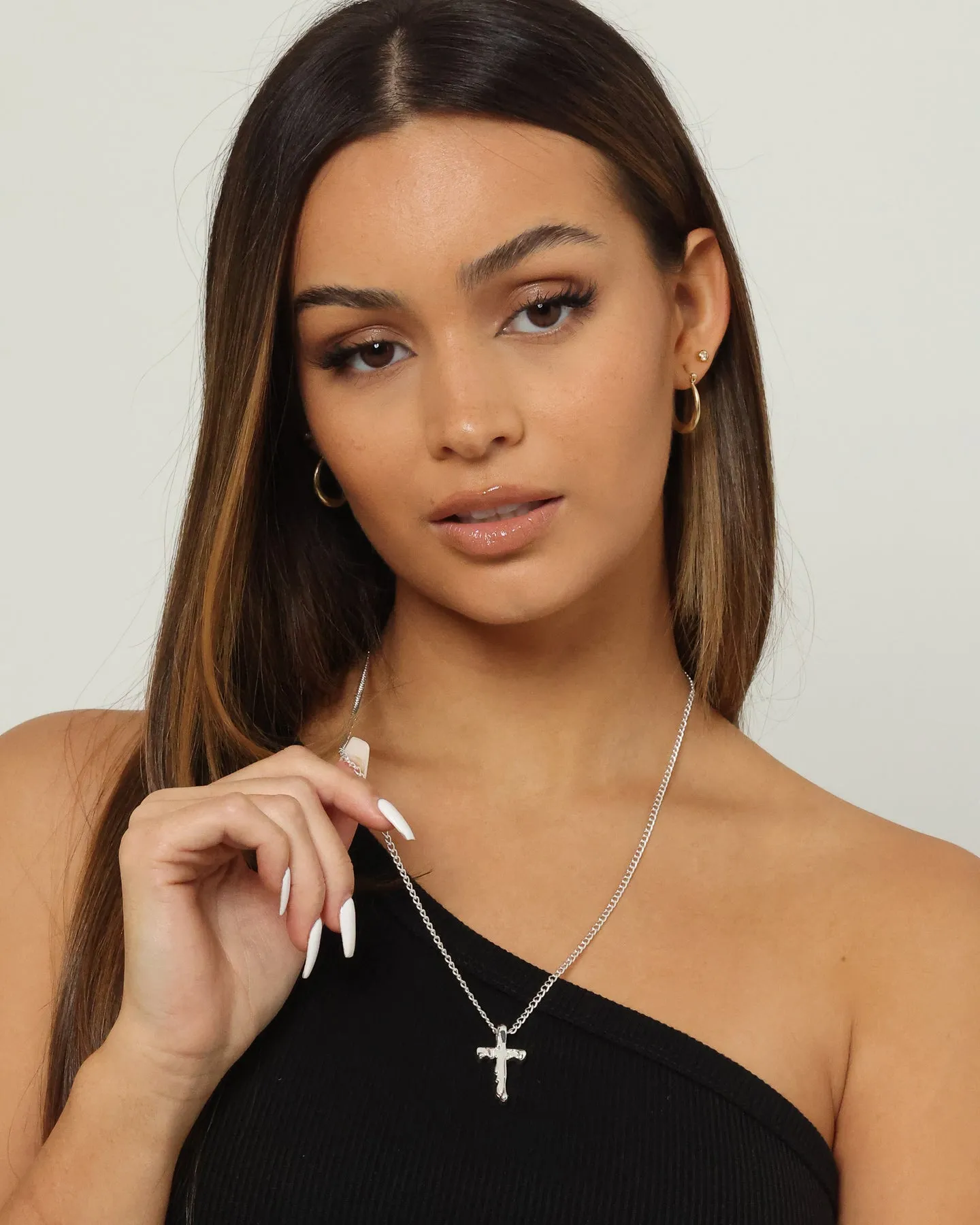 Wild For The Weekend Paint Dripping Necklace Silver