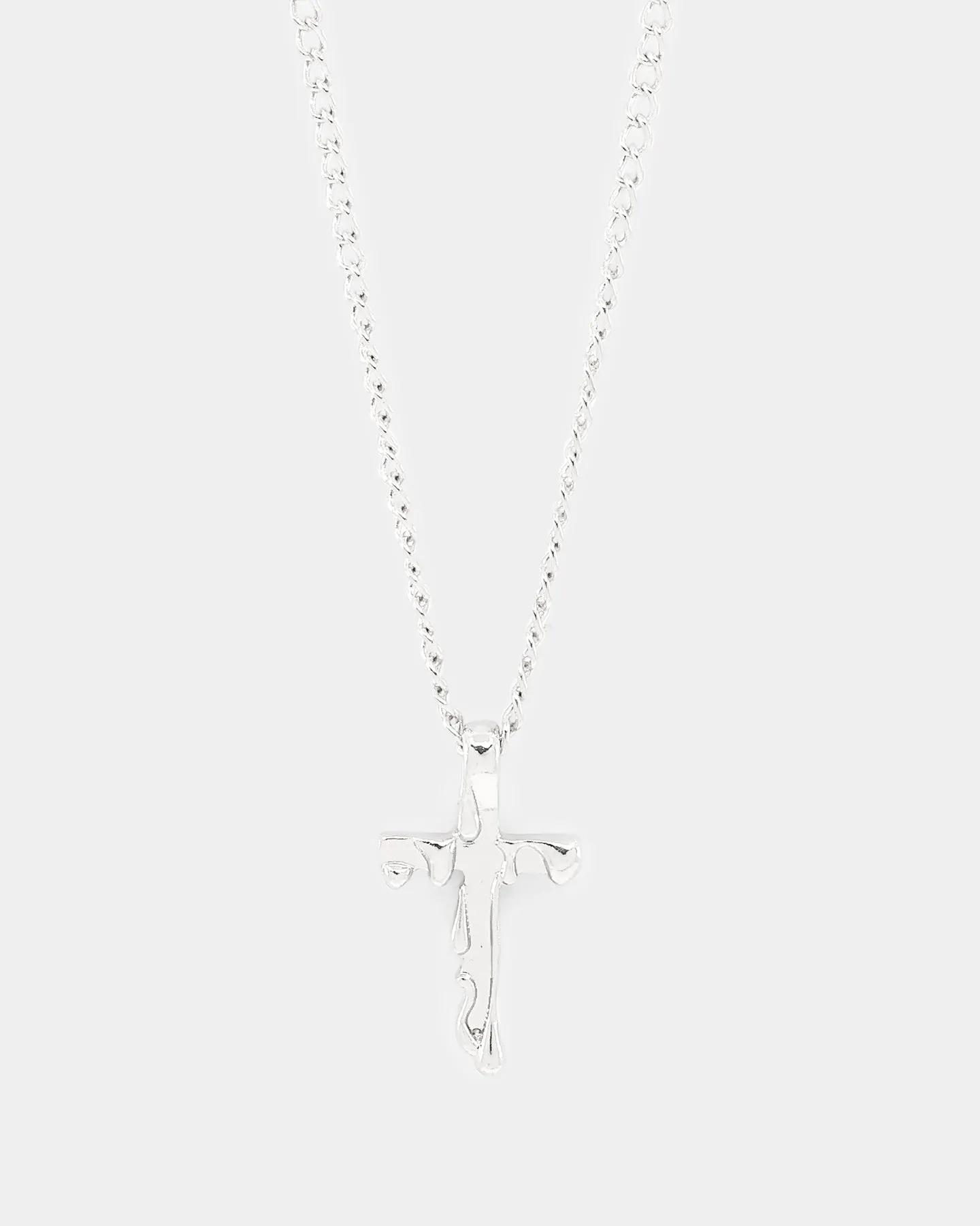 Wild For The Weekend Paint Dripping Necklace Silver