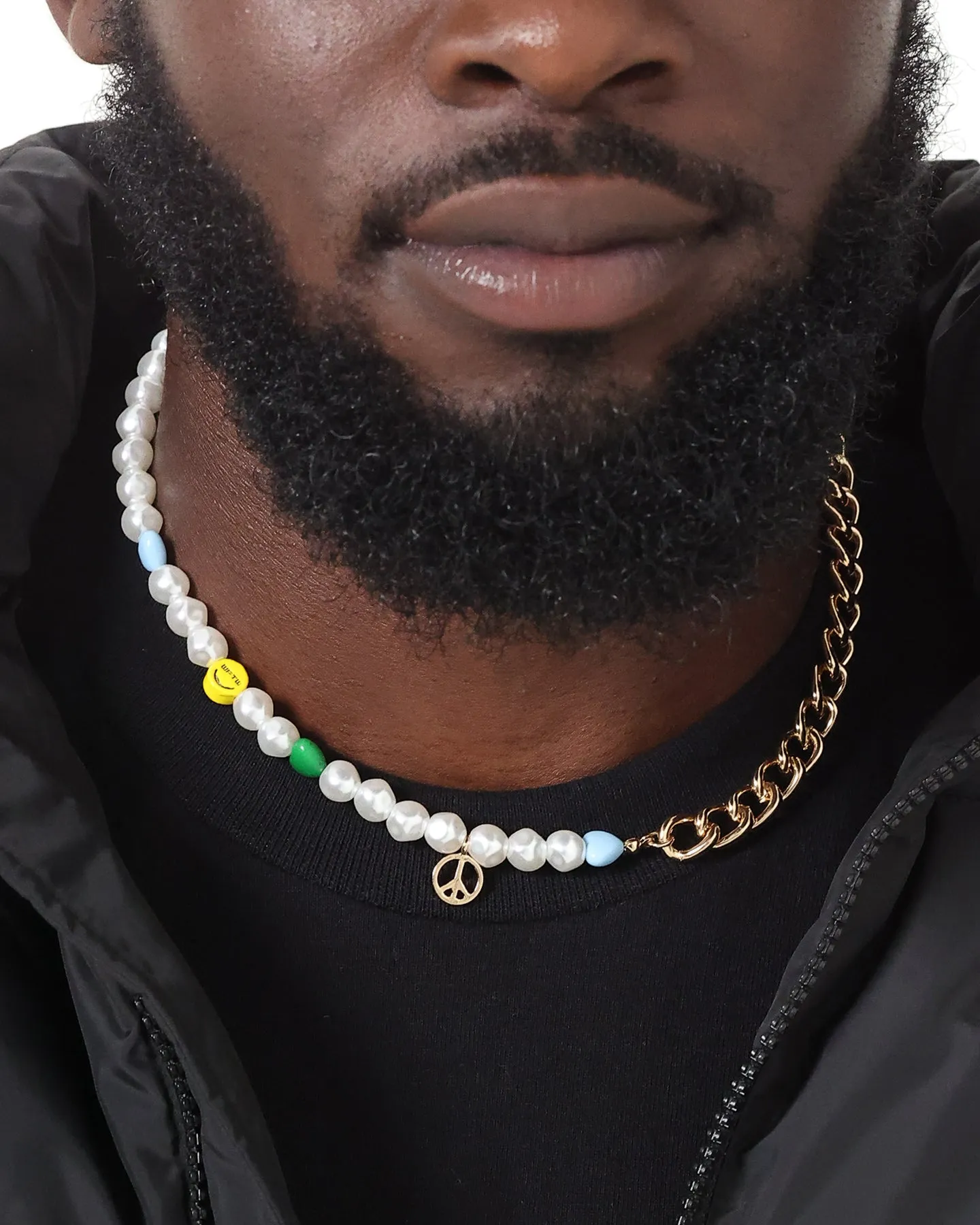 Wild For The Weekend Peace Beaded Necklace Gold