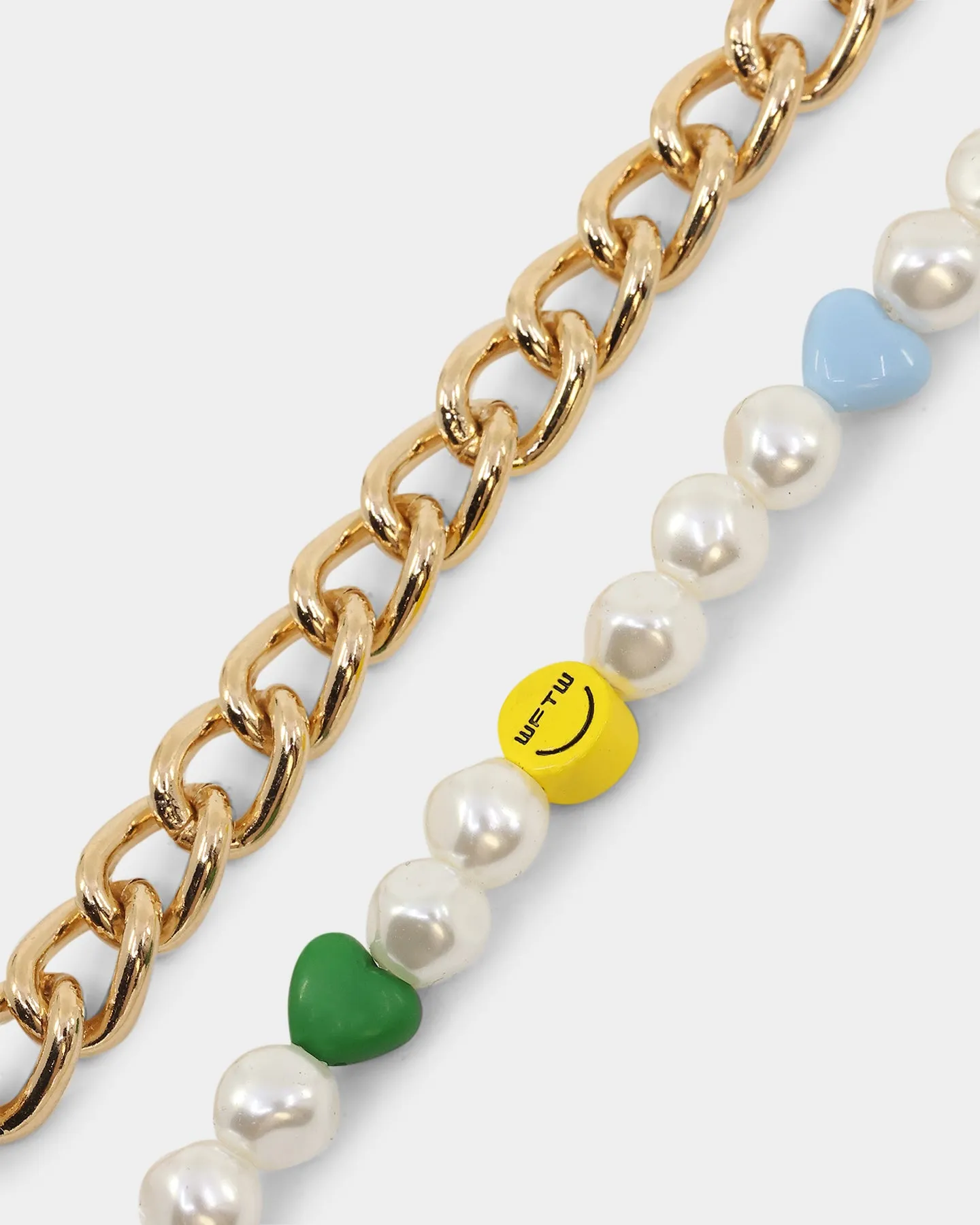 Wild For The Weekend Peace Beaded Necklace Gold