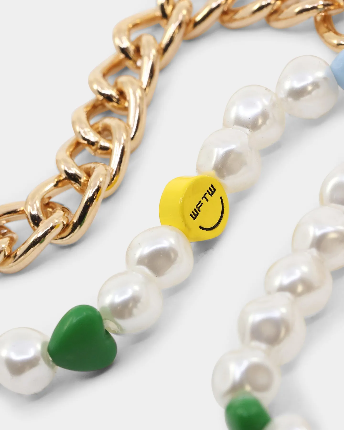 Wild For The Weekend Peace Beaded Necklace Gold