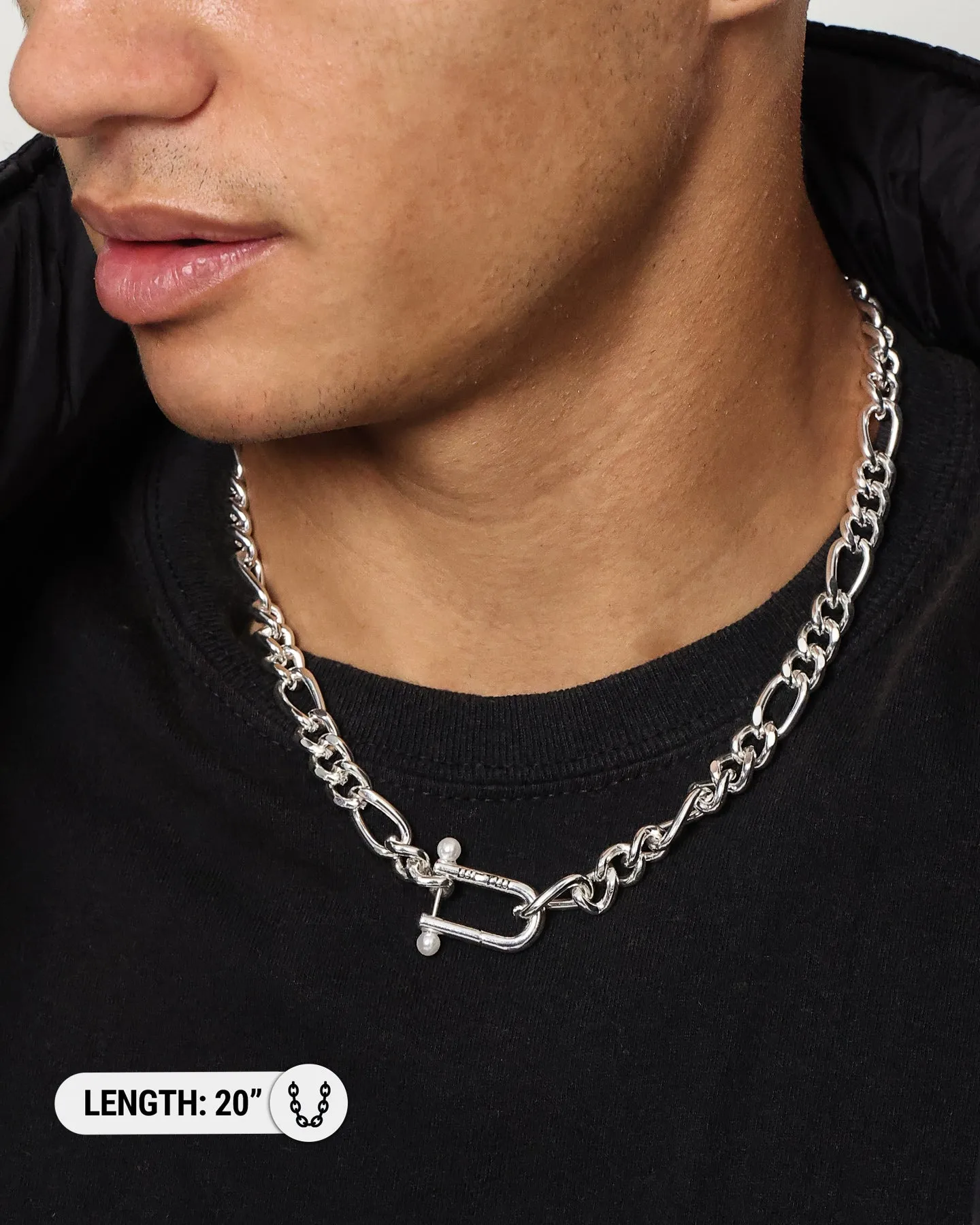 Wild For The Weekend Pearl Clasp Necklace Silver
