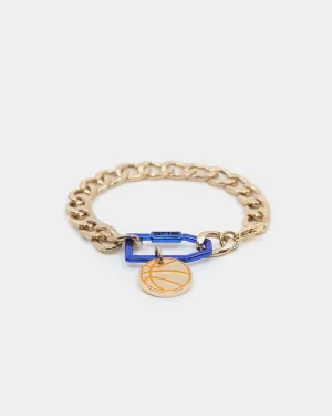 Wild For The Weekend Slam Dunk Basketball Bracelet Gold/Blue