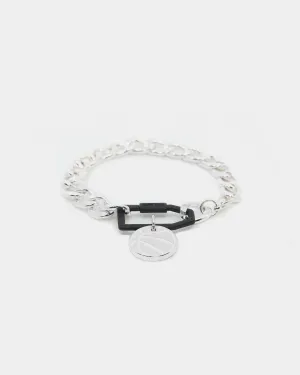 Wild For The Weekend Slam Dunk Basketball Bracelet Silver/Black