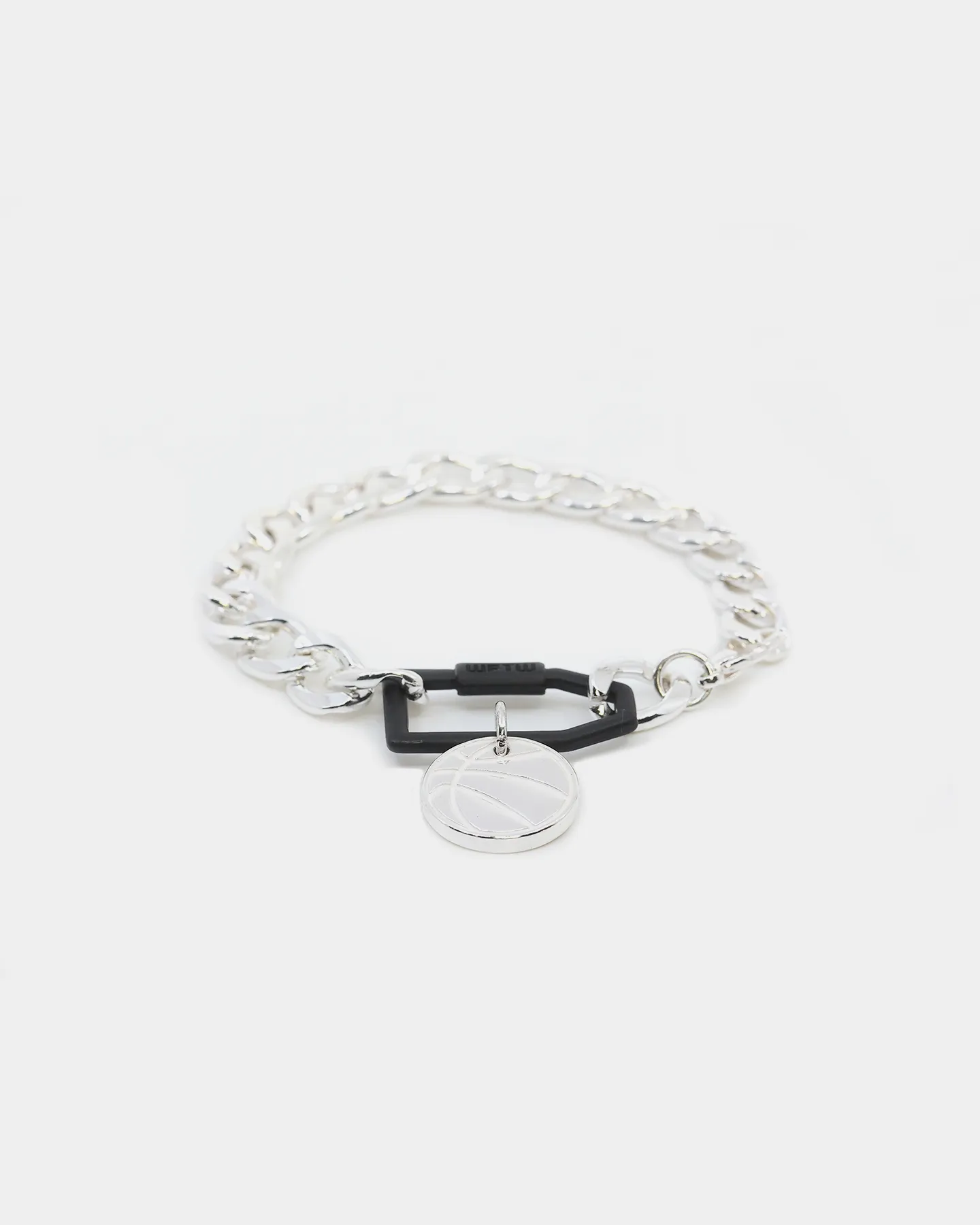 Wild For The Weekend Slam Dunk Basketball Bracelet Silver/Black