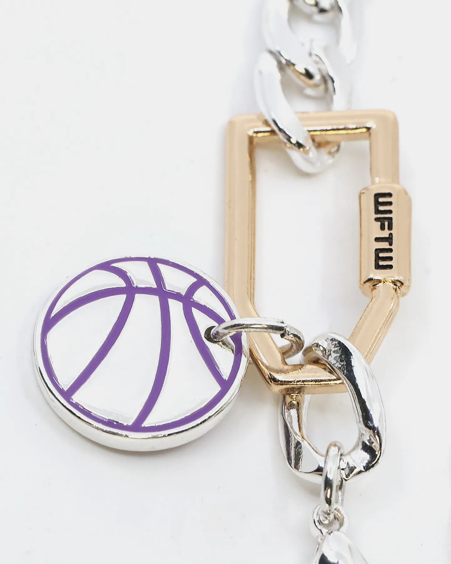 Wild For The Weekend Slam Dunk Basketball Bracelet Silver/Gold