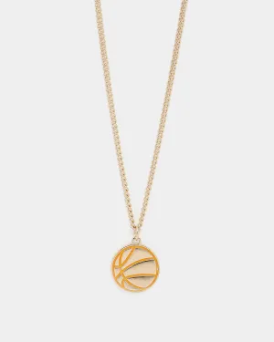 Wild For The Weekend Slam Dunk Basketball Necklace Gold