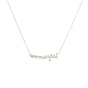 Womanist 18K Gold Necklace w. Diamond