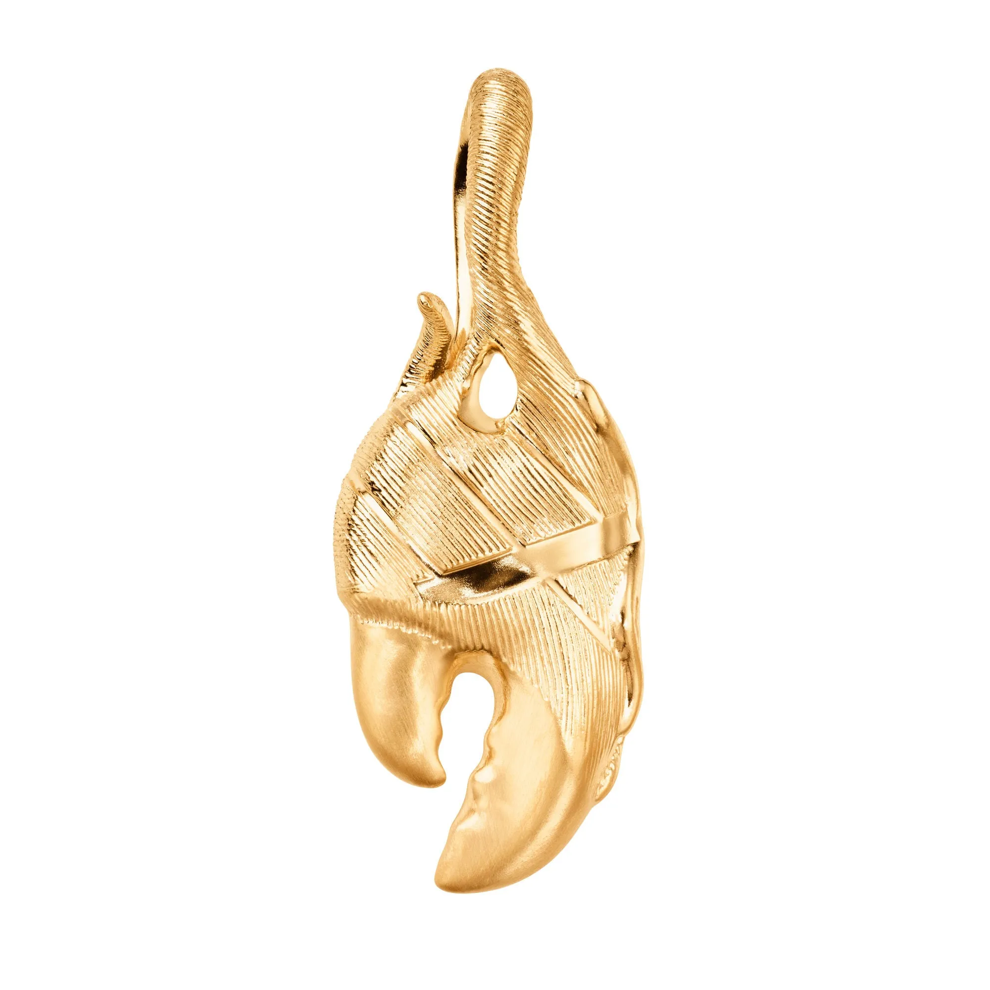 Young Fish Medium Claw 18K Gold Pendant