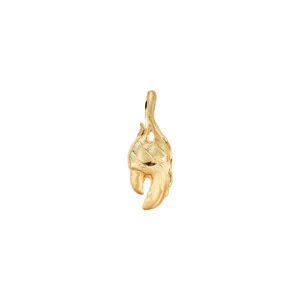 Young Fish Medium Claw 18K Gold Pendant