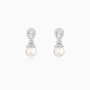 Zircon Pearl Drop Earrings Giva