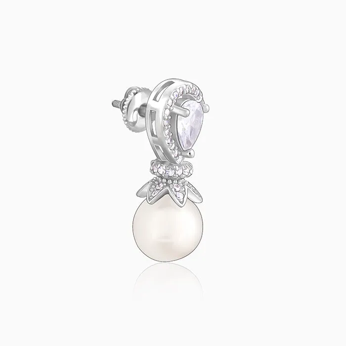 Zircon Pearl Drop Earrings Giva
